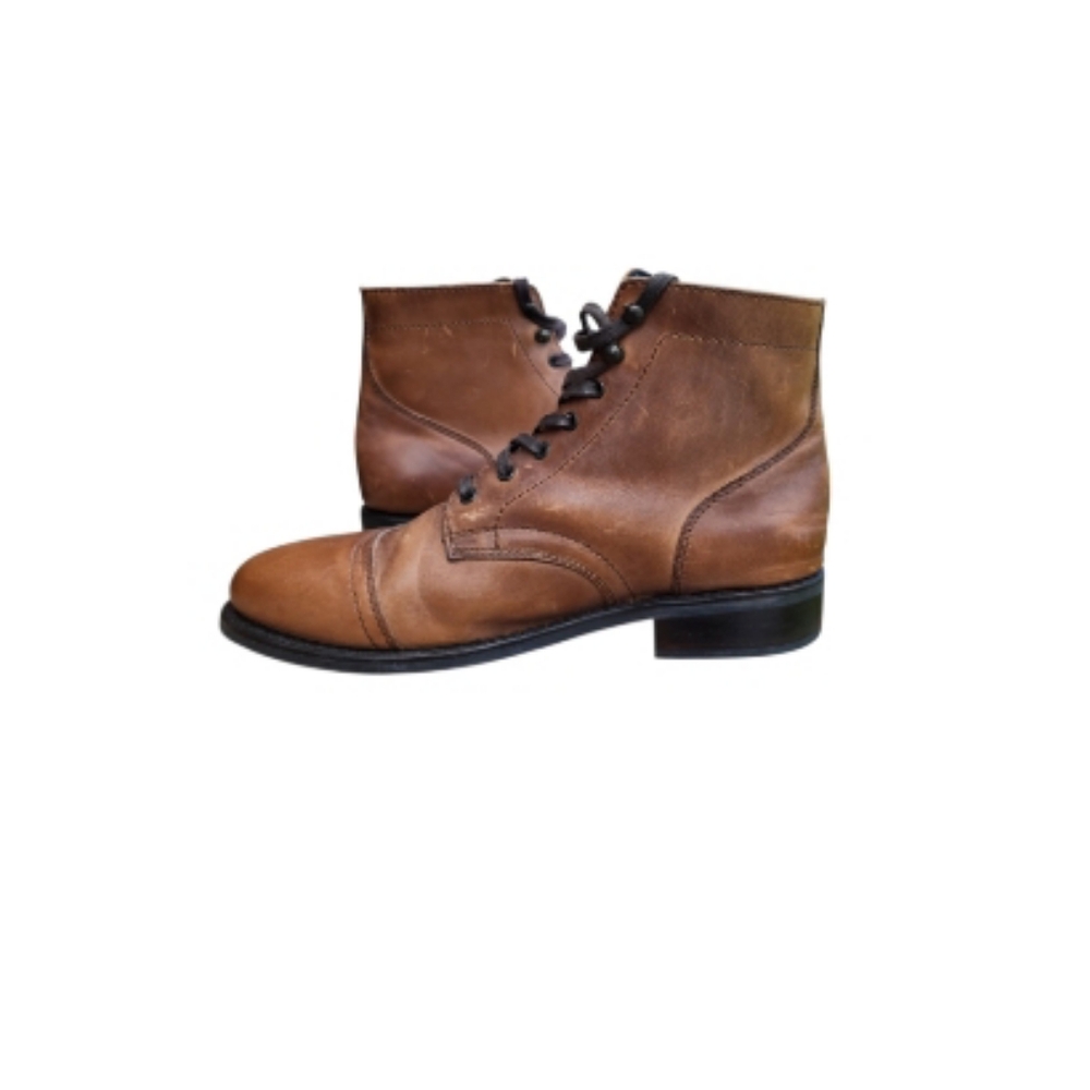 Thursday Boot Company Everyday Captain Brown Leather Lace Combat Ankle Women 10 - Picture 5 of 12